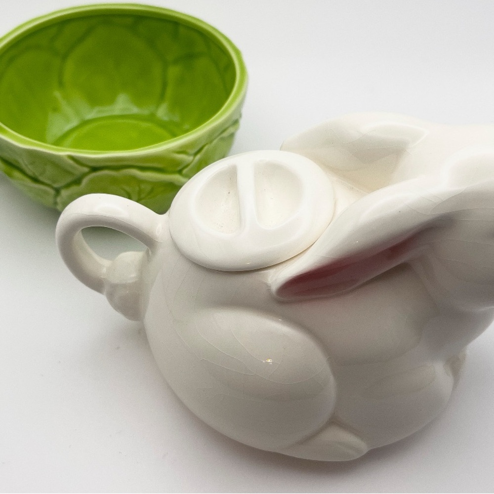 Ceramic Rabbit Mug with Green Base - Picture 4 of 4